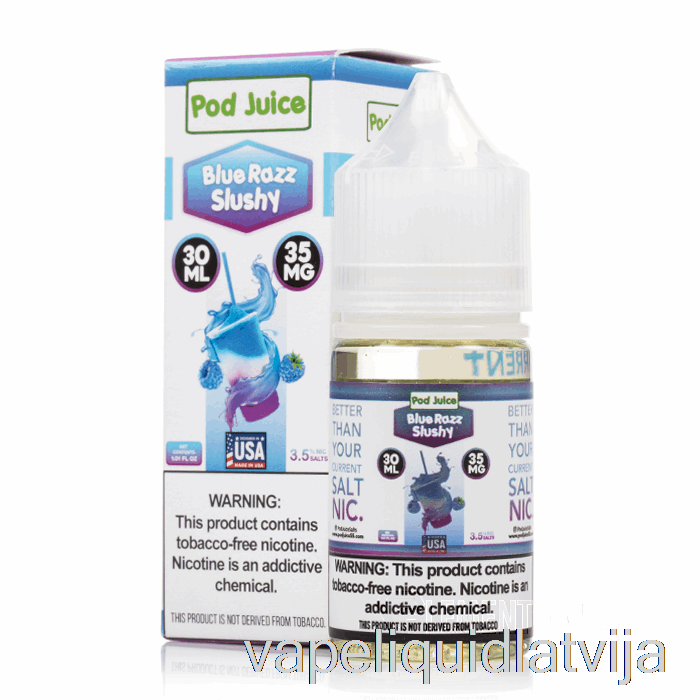 Blue Razz Slushy - Pāksts Sula - 30ml 10mg Vape šķidrums